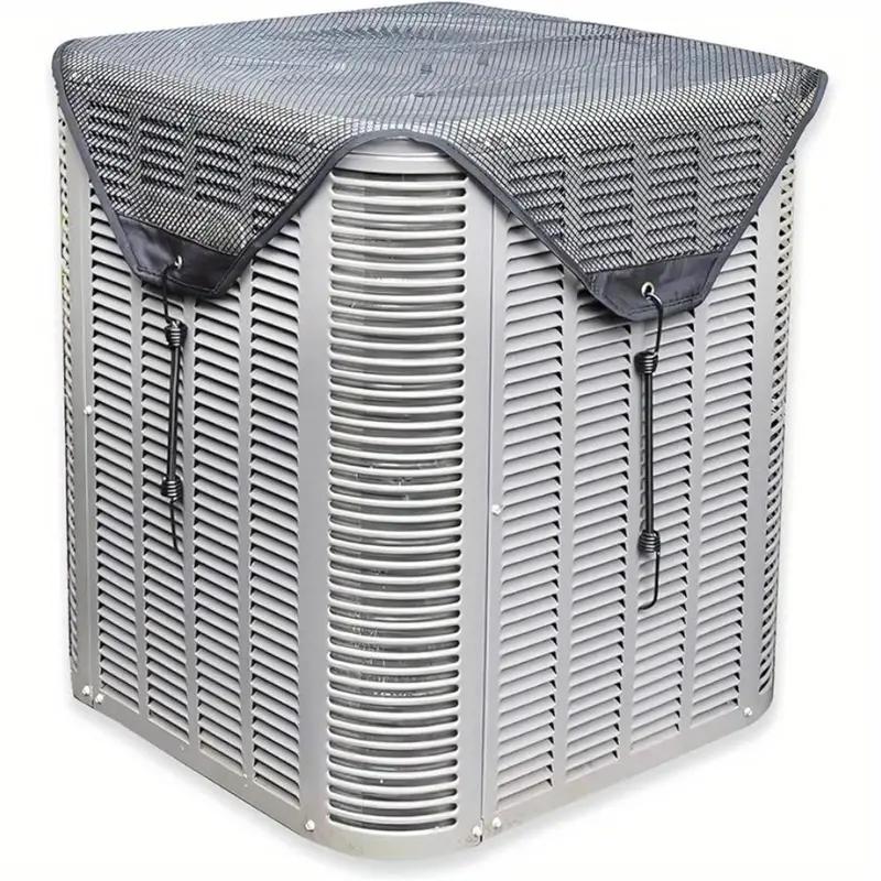 2pcs Full Breathable Mesh Air Conditioner Cover with Detachable Waterproof Top - Outdoor AC Protection Against Dust and Weather