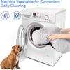 Luxuriöses Hundebett, quadratische Hundebetten, lange Hundematte aus Plüsch, Betten für kleine, mittelgroße und große Hunde, Zubehör, beruhigendes Hundebett, waschbarer Zwinger