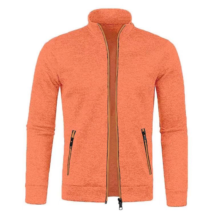 Jachetă din fleece pentru bărbați, toamnă, iarnă, groasă, călduroasă, de călătorie, cu fermoar complet.