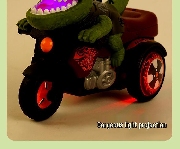 Electric T-Rex Stunt Motorcycle Toy for Kids