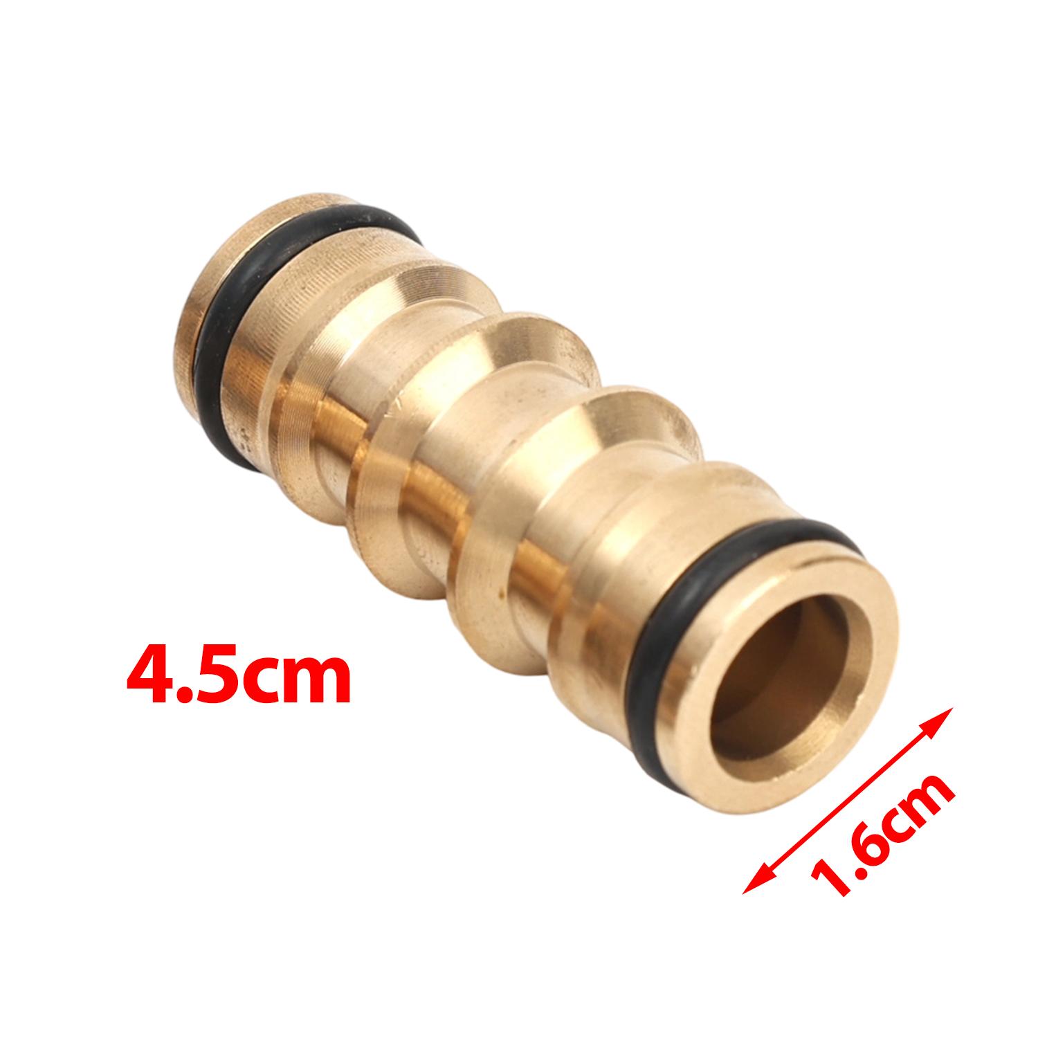 

1/10Pcs Brass Bidirectional Hose Connector Garden Irrigation Hose Fittings for Water Pipe Repair Extension Coupling Joint 1PC медный