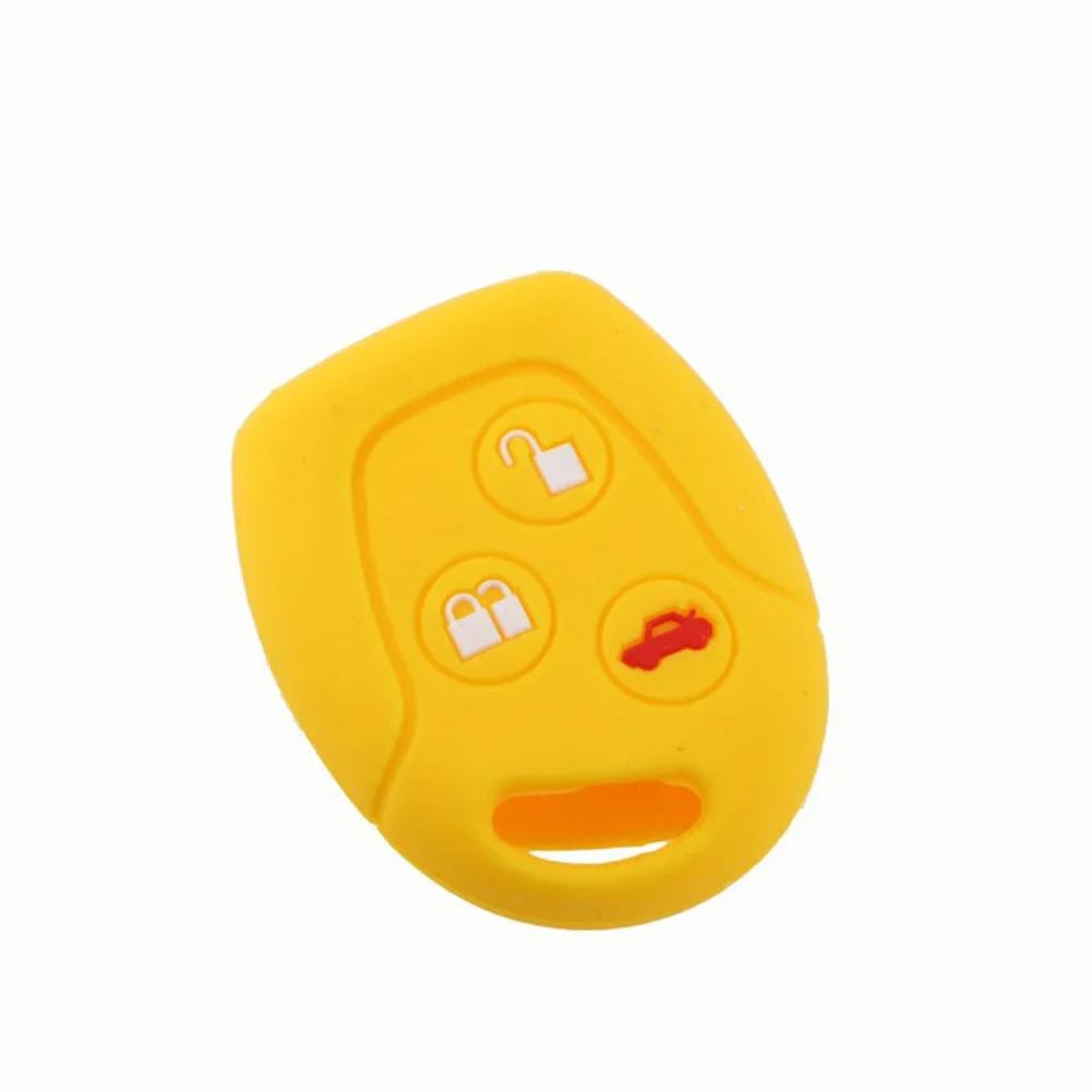 Silikonowy pokrowiec na kluczyk z 3 przyciskami do Ford MONDEO FIESTA FOCUS C-MAX S-MAX TRANSIT KA GALAXY Etui na uchwyt pilota Brelok
