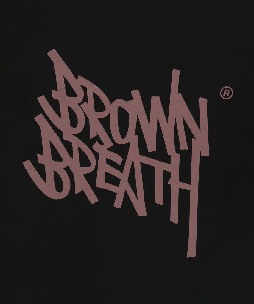 BROWNBREATH W Tag Crop Tee - Black