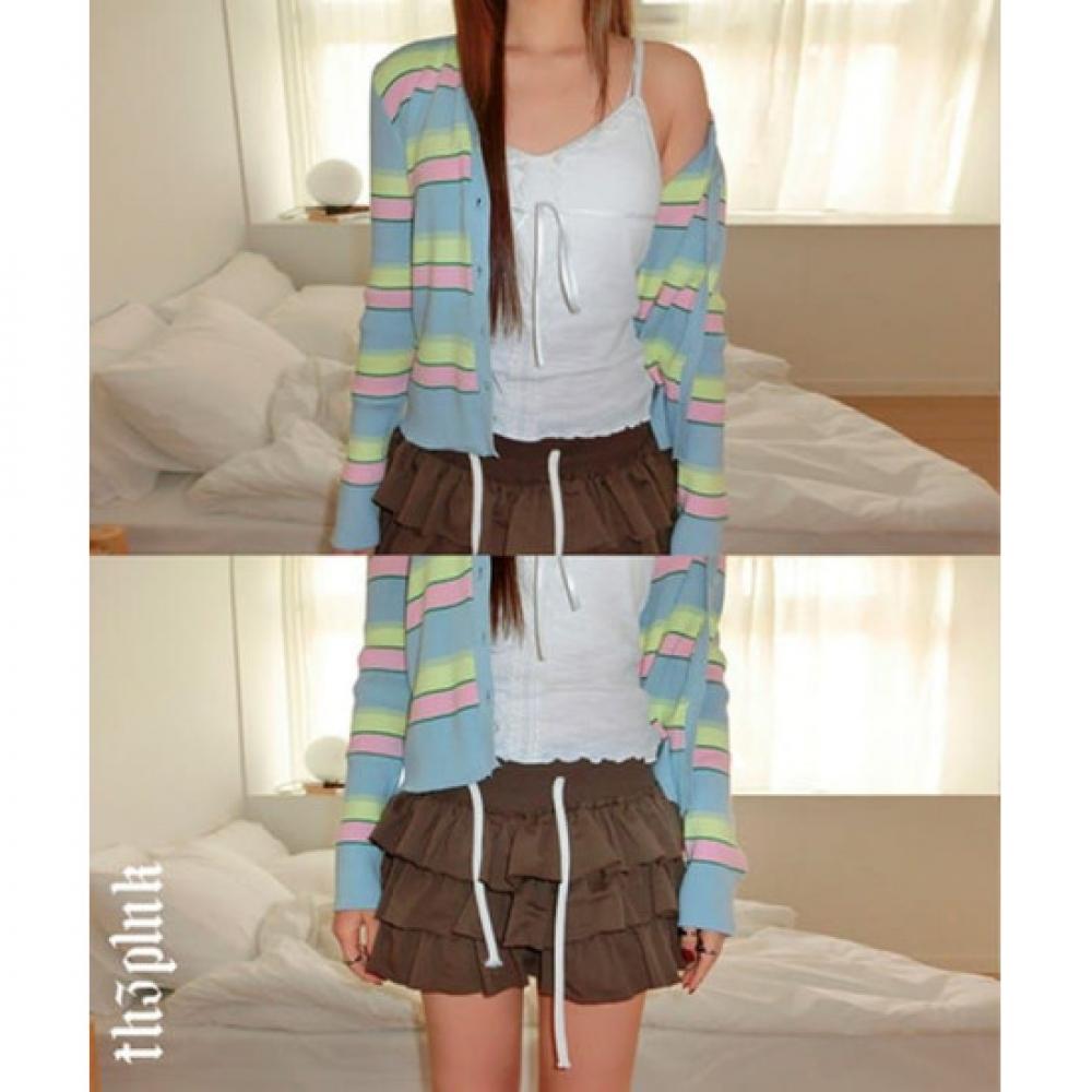 The Pink Women S Color Block V Neck Cardigan Yellow