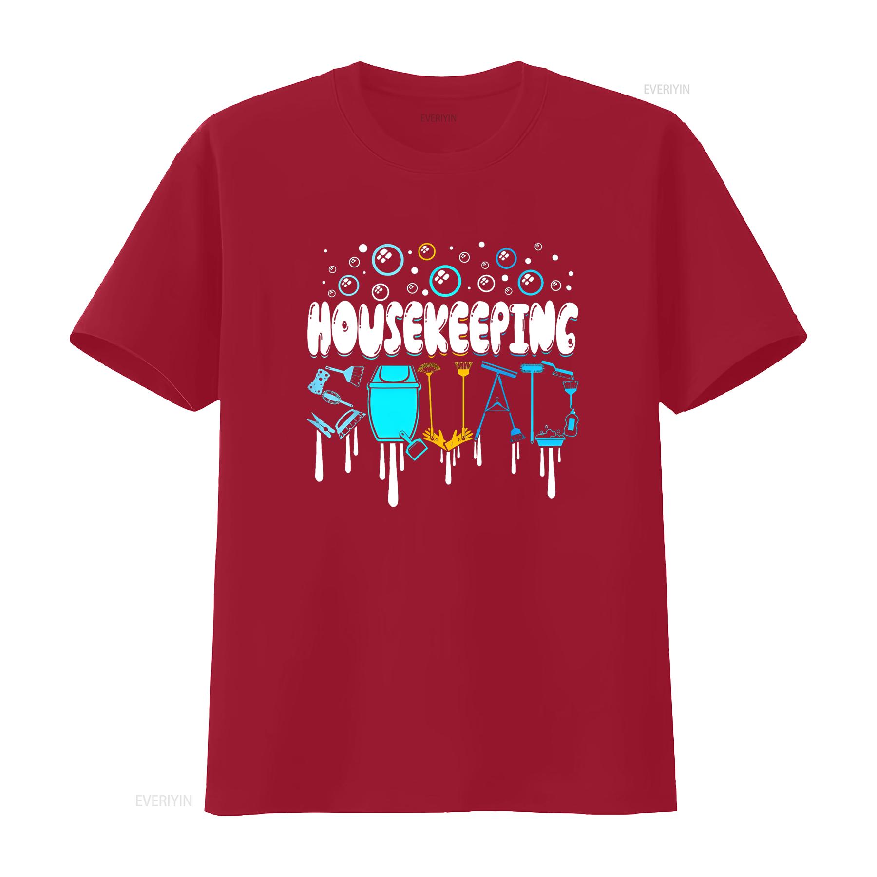 Housekeeping Squad Cleaner Cleaning Housekeeper T Shirt vintage Washed Stretched Stylish Unisex homme Soft designer clothes S