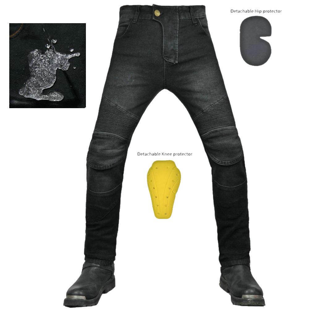 New product Motorcycle jeans men, four seasons locomotive elastic anti-drop cycling pants, anti-splashing, ordinary protective gear