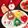 Plush Brooch Pin Christmas Theme Cartoon Brooch Soft and Lovely Padded Brooche Pin for Holiday Gifting Bag Ornament