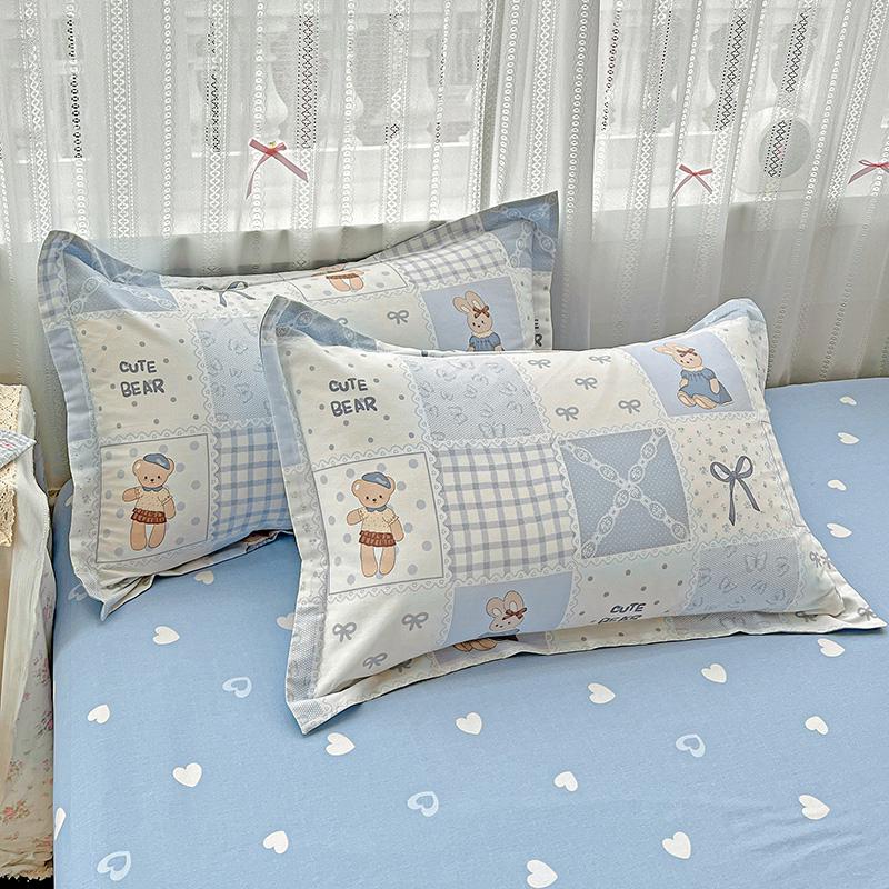2025 Pure Cotton Cartoon Pillowcase Set - Pair of 48x74cm Pillow Covers