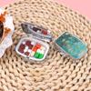 Light-proof Pill Box With 2 Compartments Travel Sealed Box Small Pill Organizer Container