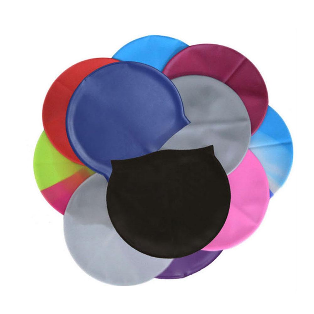 Silicone world Silicone Swimming Cap Men Women Long Hair Waterproof Color Sports High Elastic Adults Swim Pool Hat Diving Hat