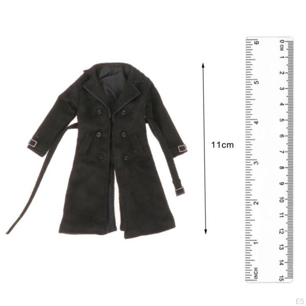 1/12 Männlicher Trenchcoat Actionfiguren Windjacke Figuren Outfit Kostüm für 6 Zoll