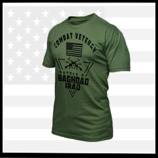 

Combat t-shirt military Battle of Baghdad Infantryman Tactical assault tee 3XL