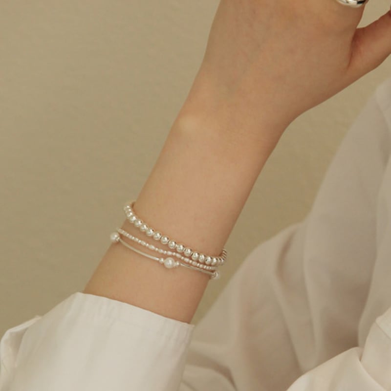 LAYERMOOD 3 line pearl BR-silver