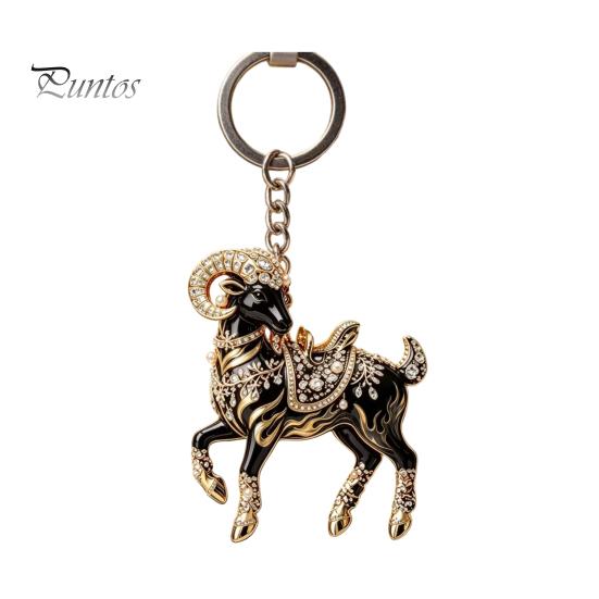 Animal Lover Keychain Acrylic Black Sheep Keyhcain, Goat Shaped Car Key Ring Pendant, Backpack Handbag Charm Hanging Decoration