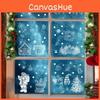 Decals Window Xmas Pvc Snowflake Santa Static Stickers For Christmas Home Decor