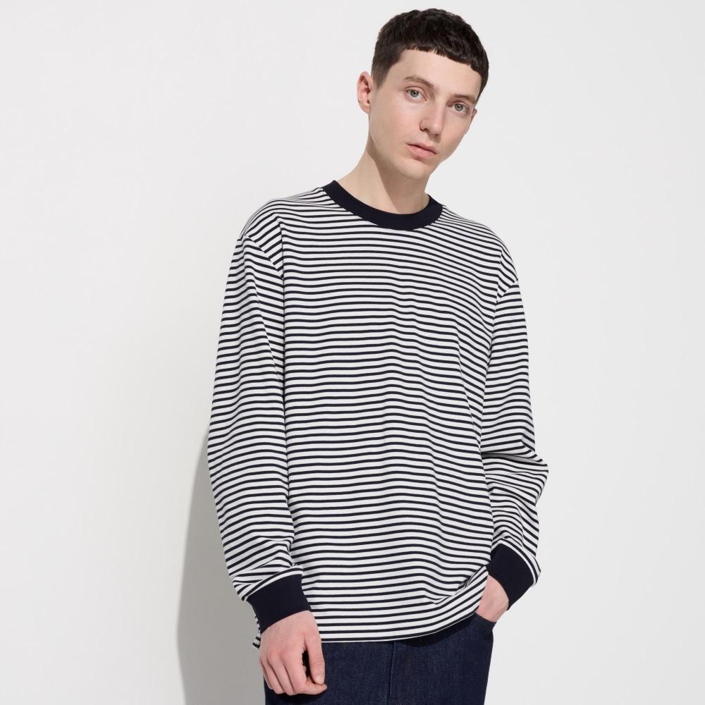 

UNIQLO airism cotton stripe t long sleeve