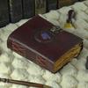 Embossed Leather Book of Shadows: Lapis Lazuli Grimoire Journal