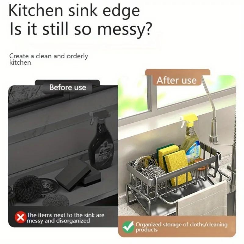 Kitchen sink storage rack with automatic drain kitchen sink, sink storage cabinet,sink countertop storage rack