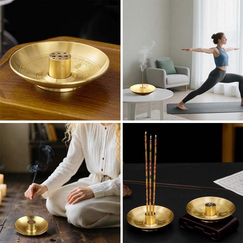 Stand Base 9 Hole Incense Holder Burner Stand Incense Stick Plate New Round Incense Burner
