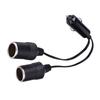 12V 24V Car Charger Plug Male to 2 Way Female Cigarette Socket Extension Cord Cable
