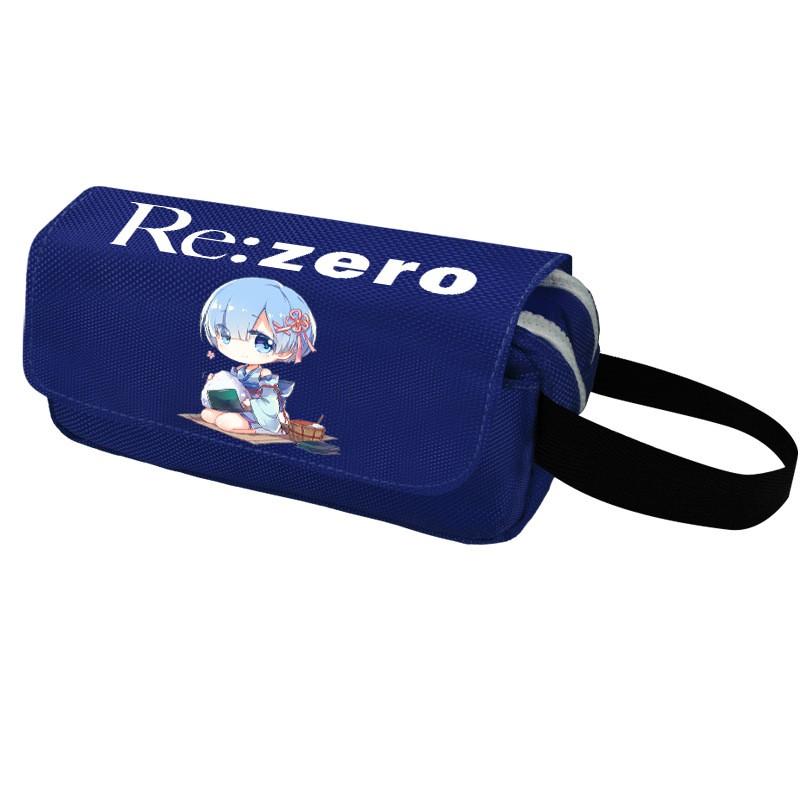Anime Pencil Case Large Capacity Double Zipper Canvas Organizer Students