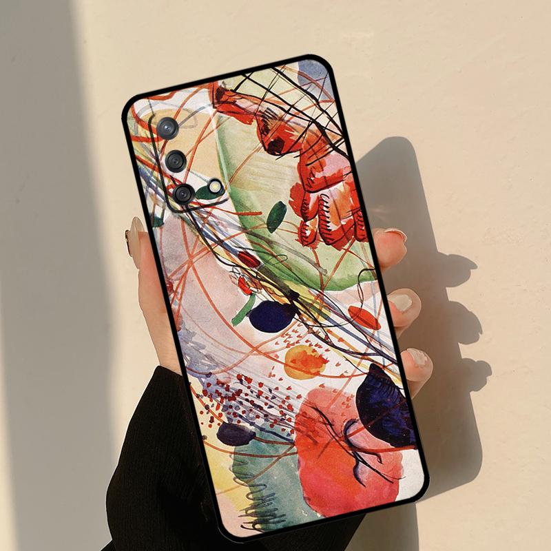 Wassily Kandinsky Abstract Artistic Case For Oppo A18 A38 A58 A78 A98 A74 A94 A54 A15 A17 A57 A6 A5 Pro A16 A76 A96 A40 A60 A80