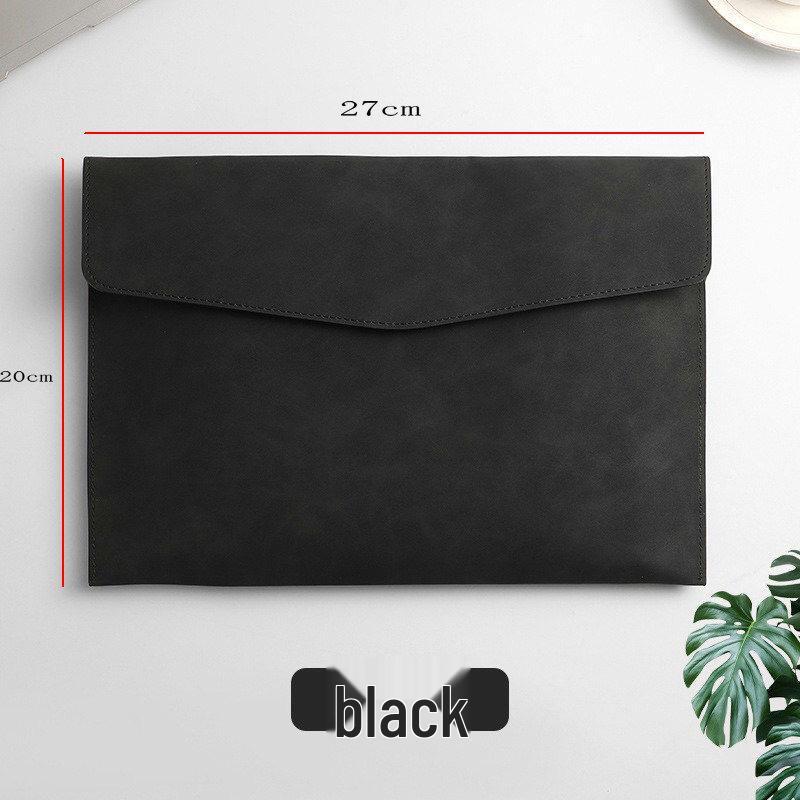 A4 Waterproof Leather File Folder, Large Capacity Business Document Bag with Custom Logo Options