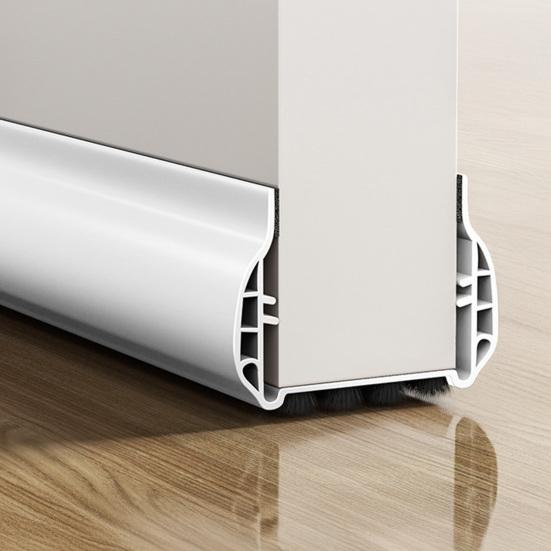 93CM Door Bottom Sealing Strip with Brush Under-Door Sweep Weather Stripping Light Noise Dust