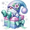 5D Diamantmalerei Weihnachtswichtel auf Geschenkbox Diamantkunst DIY Basteln Wanddeko Zuhause Vollbohrer Kunsthandwerk für Erwachsene Kinder