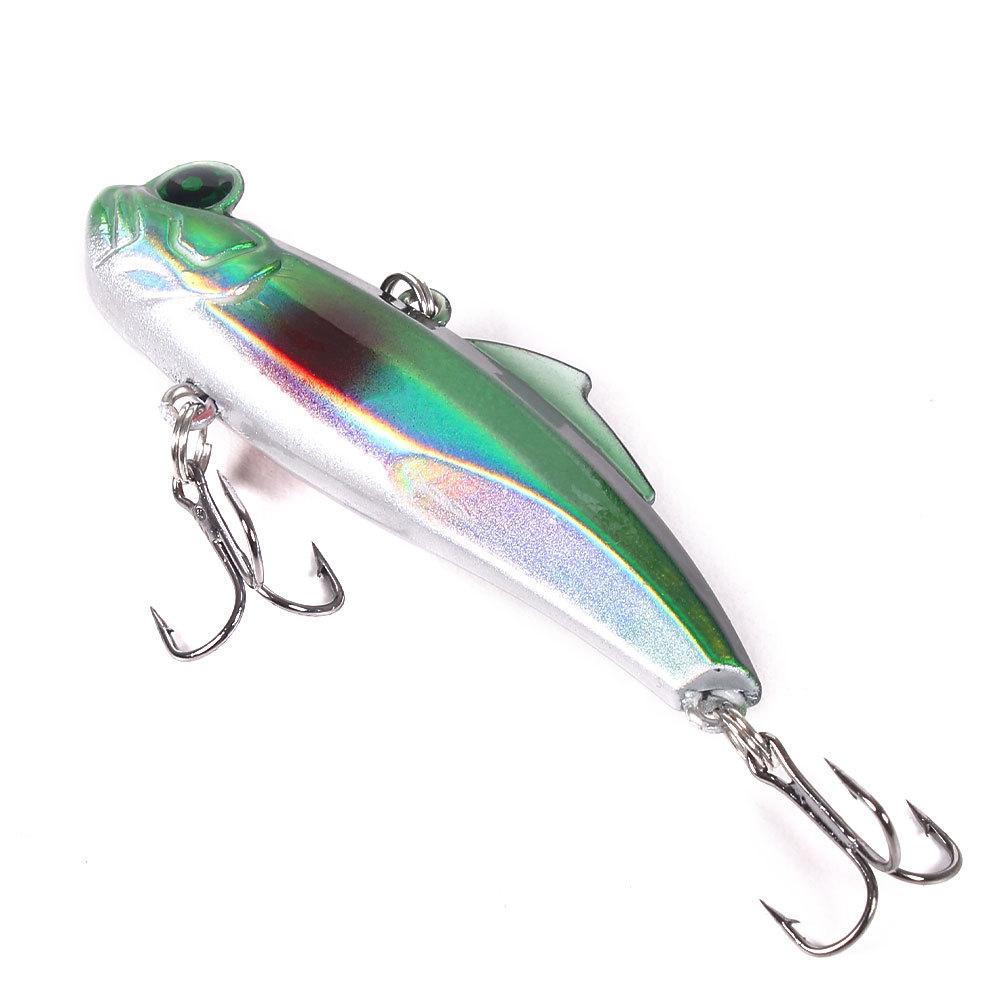 1Pcs 6.5cm/12.5g Fishing Lures Rattle Beads Sinking Chum Swimming VIB Fishing Tackle Fish Body Reflective Mutant Eye Lures VIP Baits