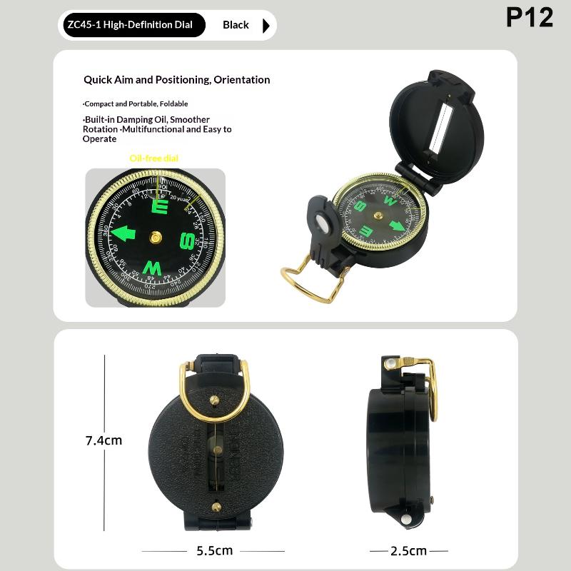 

Waterproof High Precision Portable Compass Outdoor Gadget Sports Hiking Mountaineering Professional Metal Sight