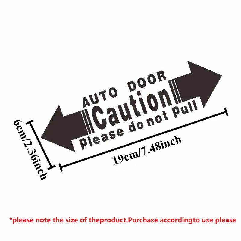 Car Door Stickers Safety Warning Labels Self-Adhesive Decals Do Not Pull Handle Durable Waterproof Universal Fit For All