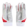 UA Clean Up Batting Gloves MD White/Red/Red
