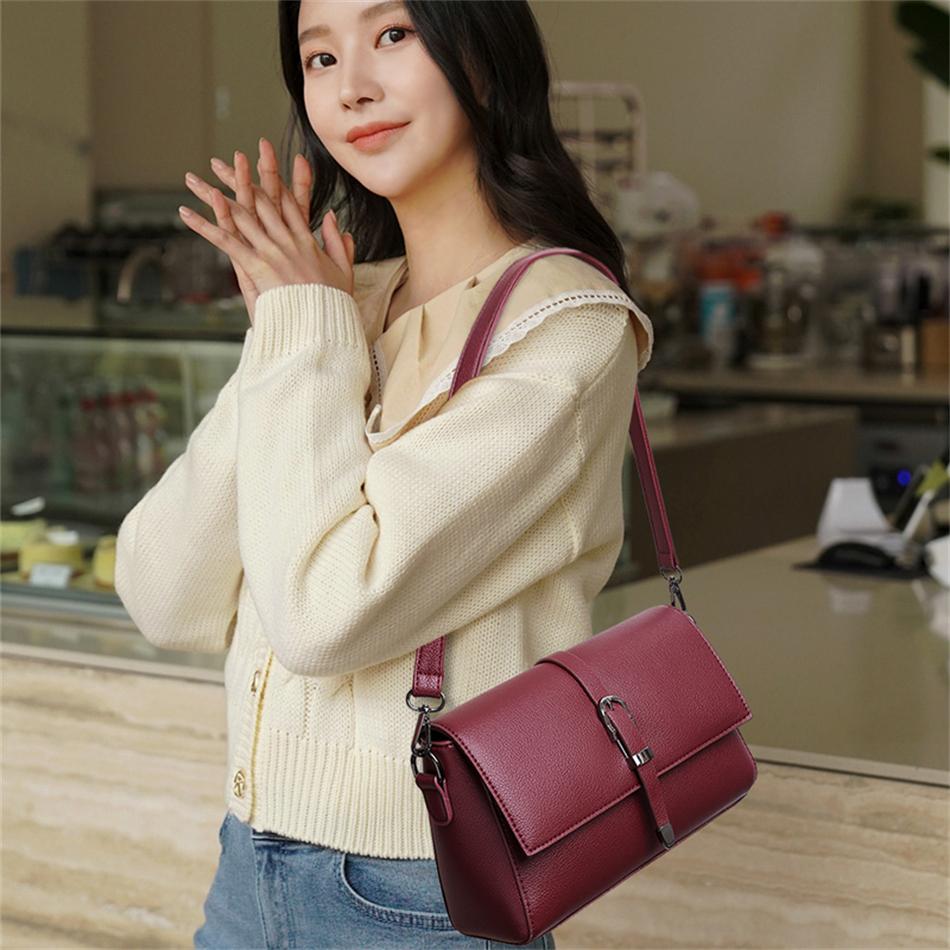 High Quality Leather Ladies Handbags Purses 2026 Trend Women Shoulder Bag Luxury Crossbody Bags for Female High-end Tote Bag Sac