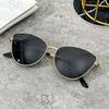Square Frame Cat Eye Sunglasses Uv400 Protection Ocean Lenses Sun Glasses Beach Travel Streetwear Metal Frame Sun Glasses