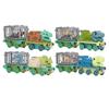 8 Pcs Dinosaur Transport Car Toy Magnetic Connection Alloy Dinosaur Transport Truck Toys For Kids