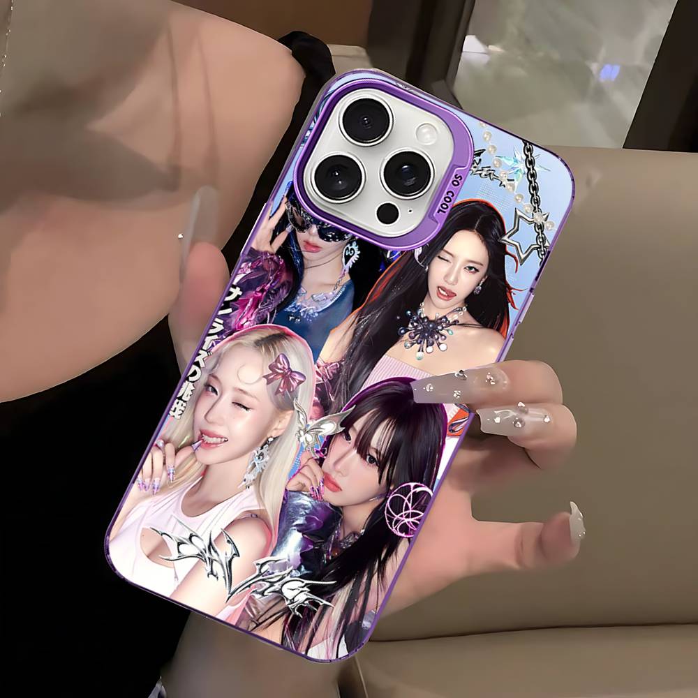 KPOP A-aespa Phone Case For IPhone 17 16 15 14 13 12 11 Pro Max PLUS Colorful Shockproof Cover