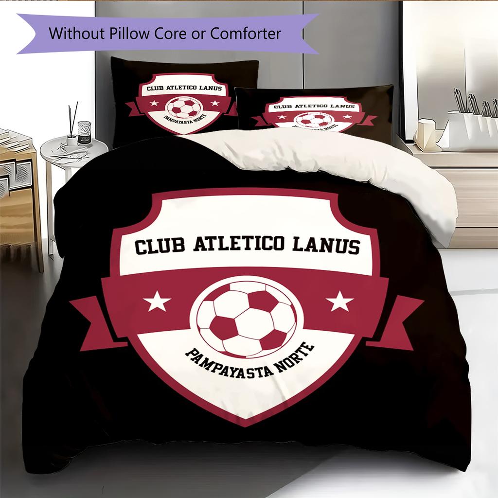 Club Atletico Lanus Pattern Bedding Home Decoration Birthday Gift (1 * duvet cover + 2 * pillowcase, without core)