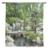 Teich in einem japanischen Garten, durchsichtige Vorhänge, Schlafzimmer-Voile-Vorhang, Wohnzimmer, Fenster, durchsichtige Vorhänge, Küche, Tüllvorhänge