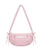 Nick&Nicole Crystal Shirring Ribbon Round Bag_Baby Pink