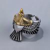 Vintage Stainless Steel Flying Eagle Ring Punk Biker Jewelry Unique Animal Rings For Men Women Fashion Gifts