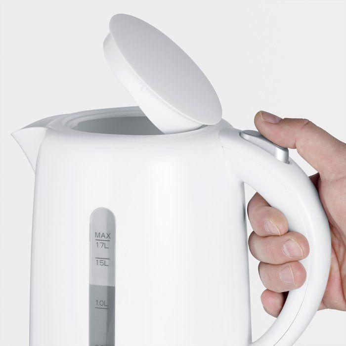 Bouilloire électrique sans fil 1,7L - SEVERIN - WK4325 - 1,7 L - Socle 360 - Résistance cachée - Nettoyage facile, Blanc