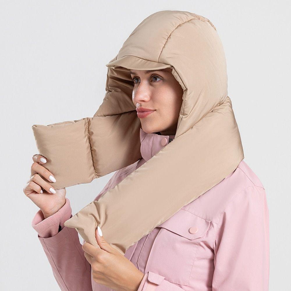 Nackenkreuz Sturmhaube Mütze Schal Entendaunen Nackenschal Mütze Neu Ohrenschutz Daunenmütze Outdoor-Sportarten