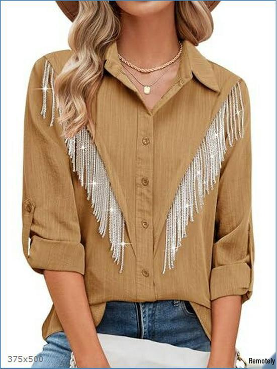 Summer Women's Unique Vertical Stripe Print Long Sleeve Shirt