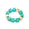 Personalized Niche Design Retro Style Irregular Geometric Square Acrylic Beaded Bracelet
