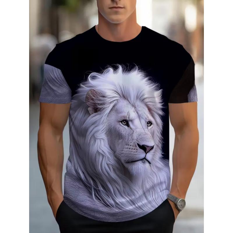 European and American Cross-border Amazon's New Summer Casual Men's Clothing 3D Digital Printing Five-pointed Star Quick-drying T-shirt