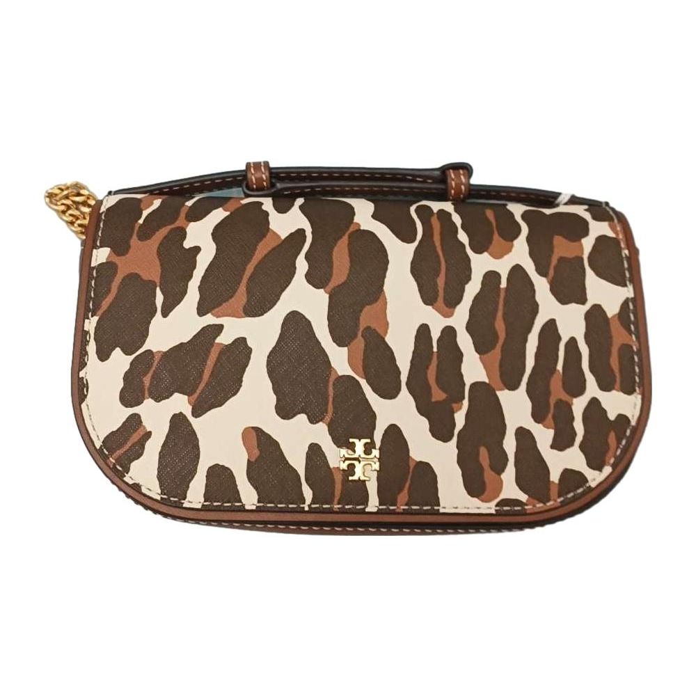 

Tory Burch Emerson Metal Logo Leopard Print Handle Leather Chain Bag Small Shoulder Crossbody Bag Women bags Multicolor 153628-206 Basic Set (Bag+Dust Bag)