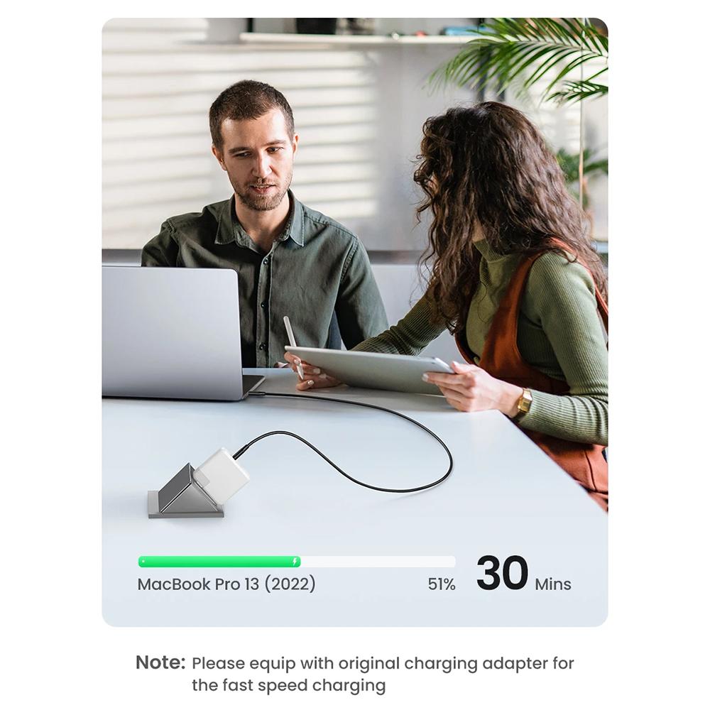 UGREEN 15176 1m PD 100W Fast Charging USB C To USB C Cable for iPhone/Macbook/iPad Data Wire