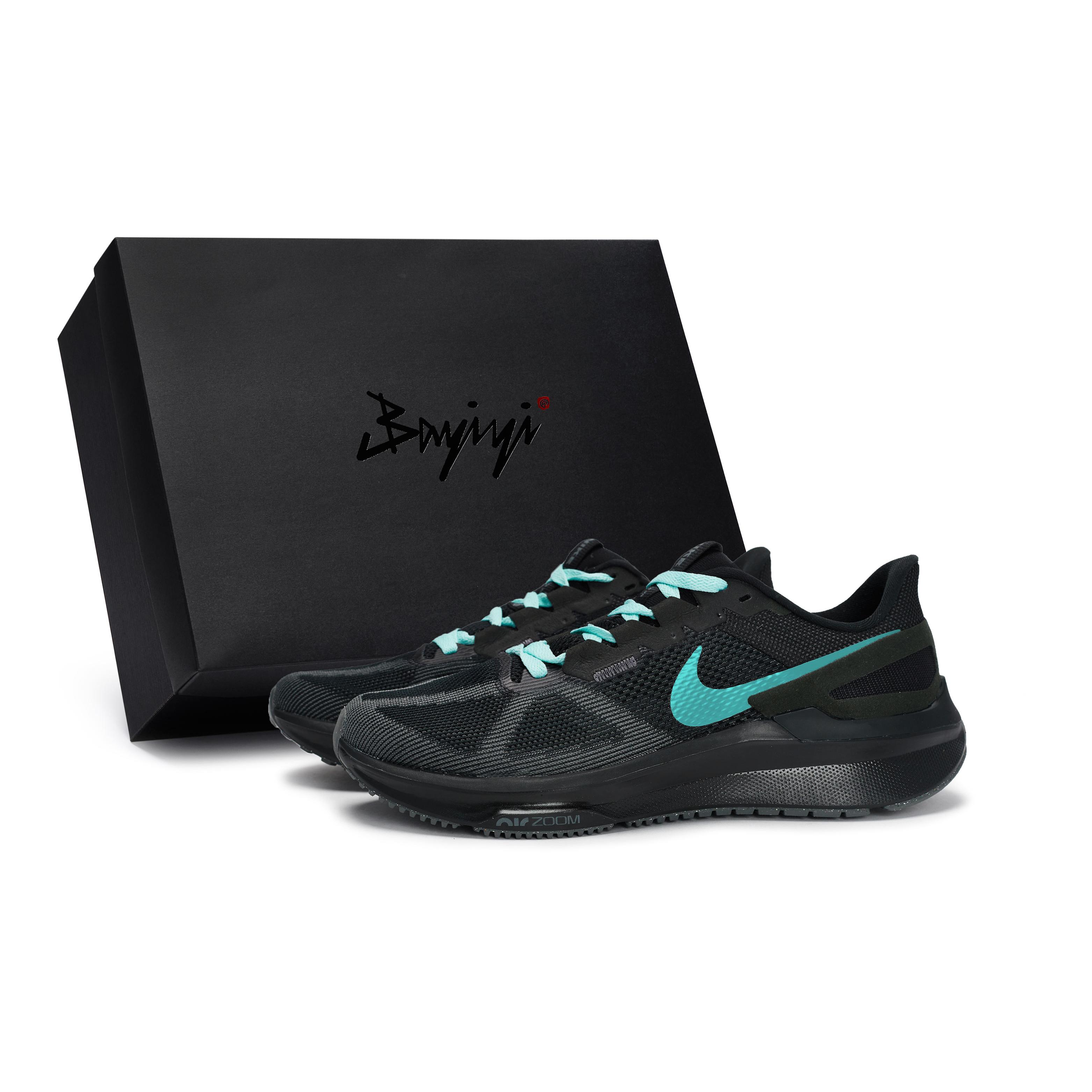 

Nike Zoom Structure 25 Slip Resistant Abrasion Resistant Low top Running Shoes Men s Black Tiffany DJ7883-006(Team80-S-BOX) 45