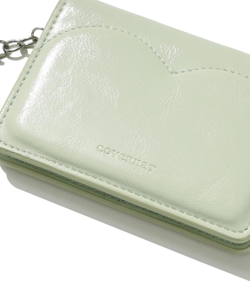 Covernat Woman Clover Heart Keyring Card Wallet Mint